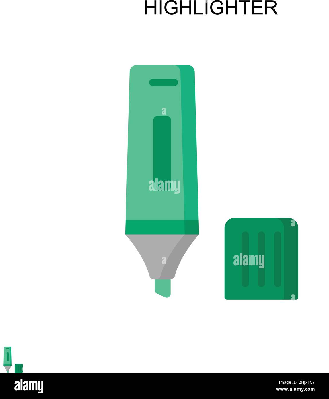 Surligner l'icône de vecteur simple.Modèle de conception de symbole d'illustration pour élément d'interface utilisateur Web mobile. Illustration de Vecteur