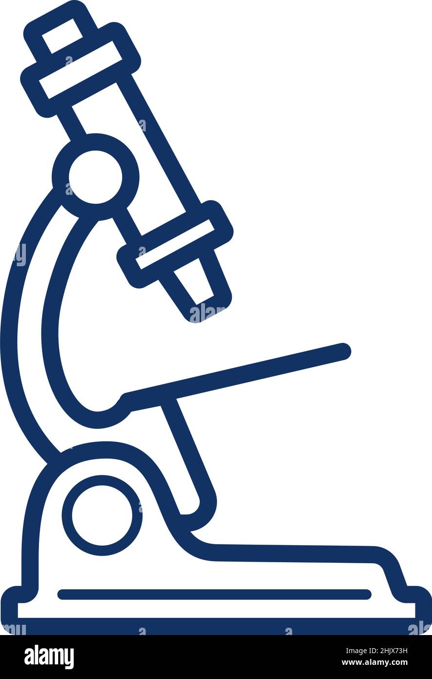 Icône de microscope sur fond blanc, illustration vectorielle Illustration de Vecteur
