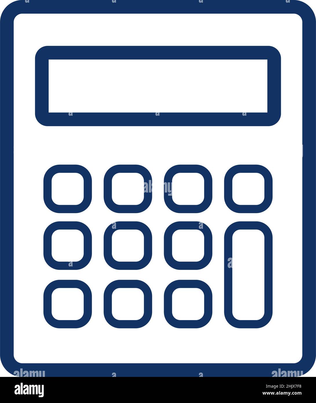 Icône de calculatrice sur fond blanc, illustration vectorielle Illustration de Vecteur