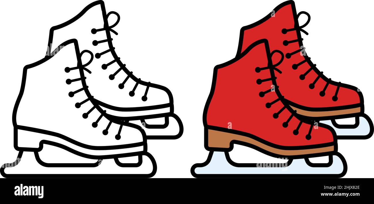 Skates icône sur fond blanc, illustration vectorielle Illustration de Vecteur