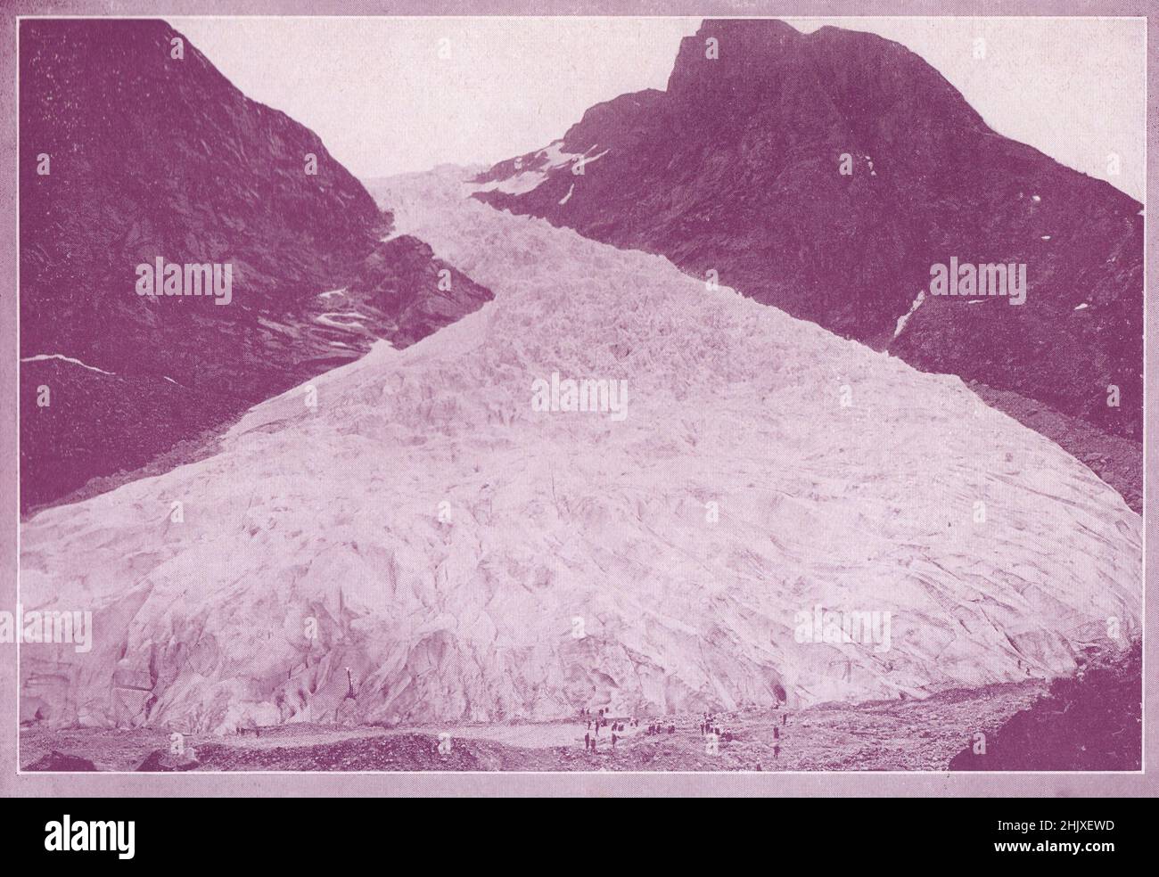 Le glacier de Bondhus. Norvège (1925) Banque D'Images