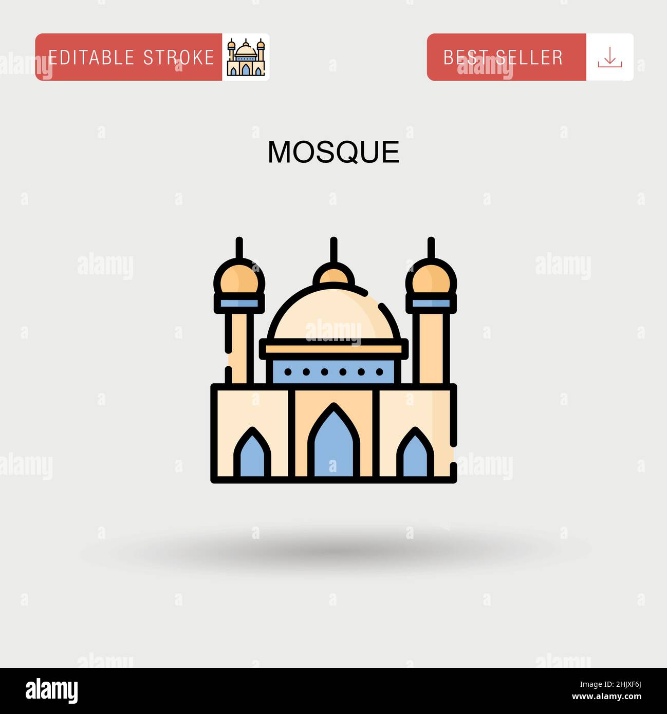 Icône de vecteur simple mosquée. Illustration de Vecteur