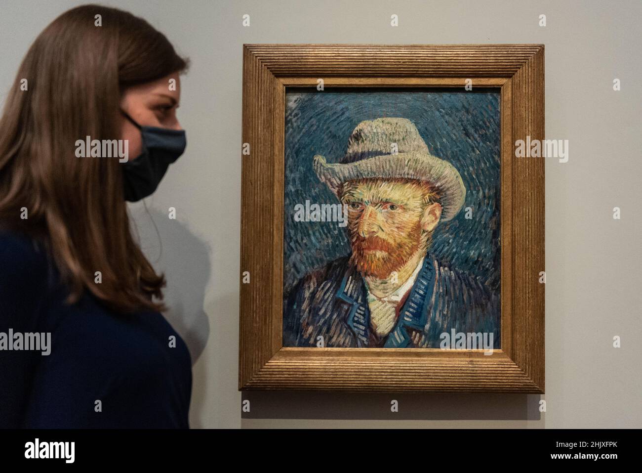 Londres, Royaume-Uni.1 février 2022.'Portrait de self avec chapeau en