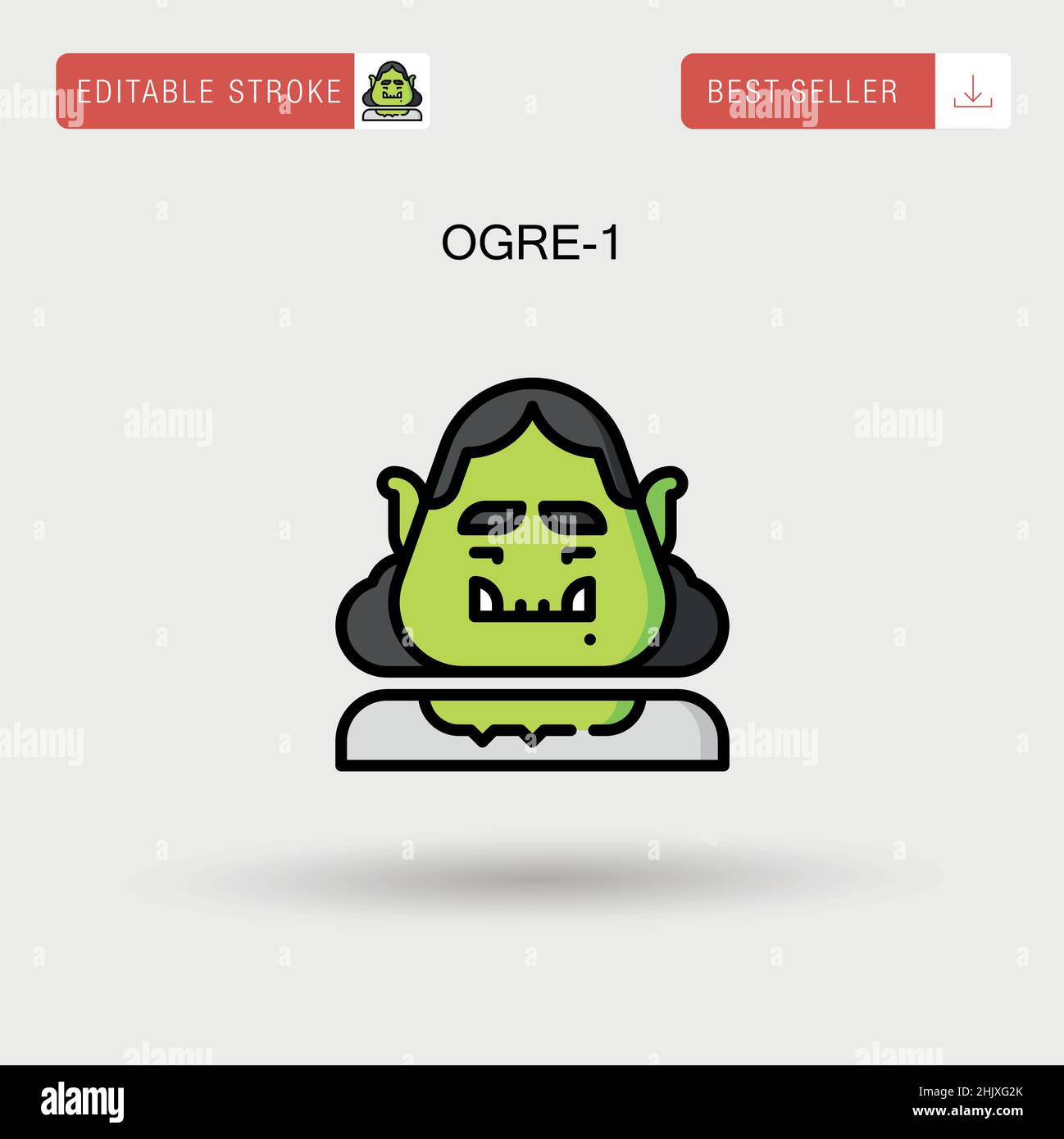 Icône de vecteur simple Ogre-1. Illustration de Vecteur