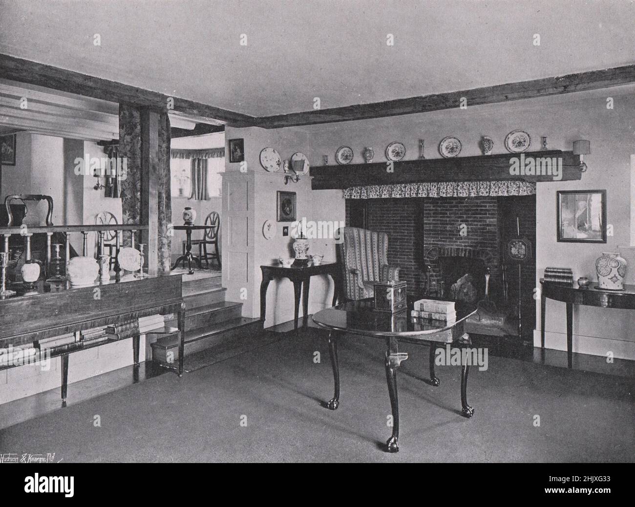 Le salon. Une maison à Amberley, Sussex. - Conçu par M. Douglas Murray (1922) Banque D'Images