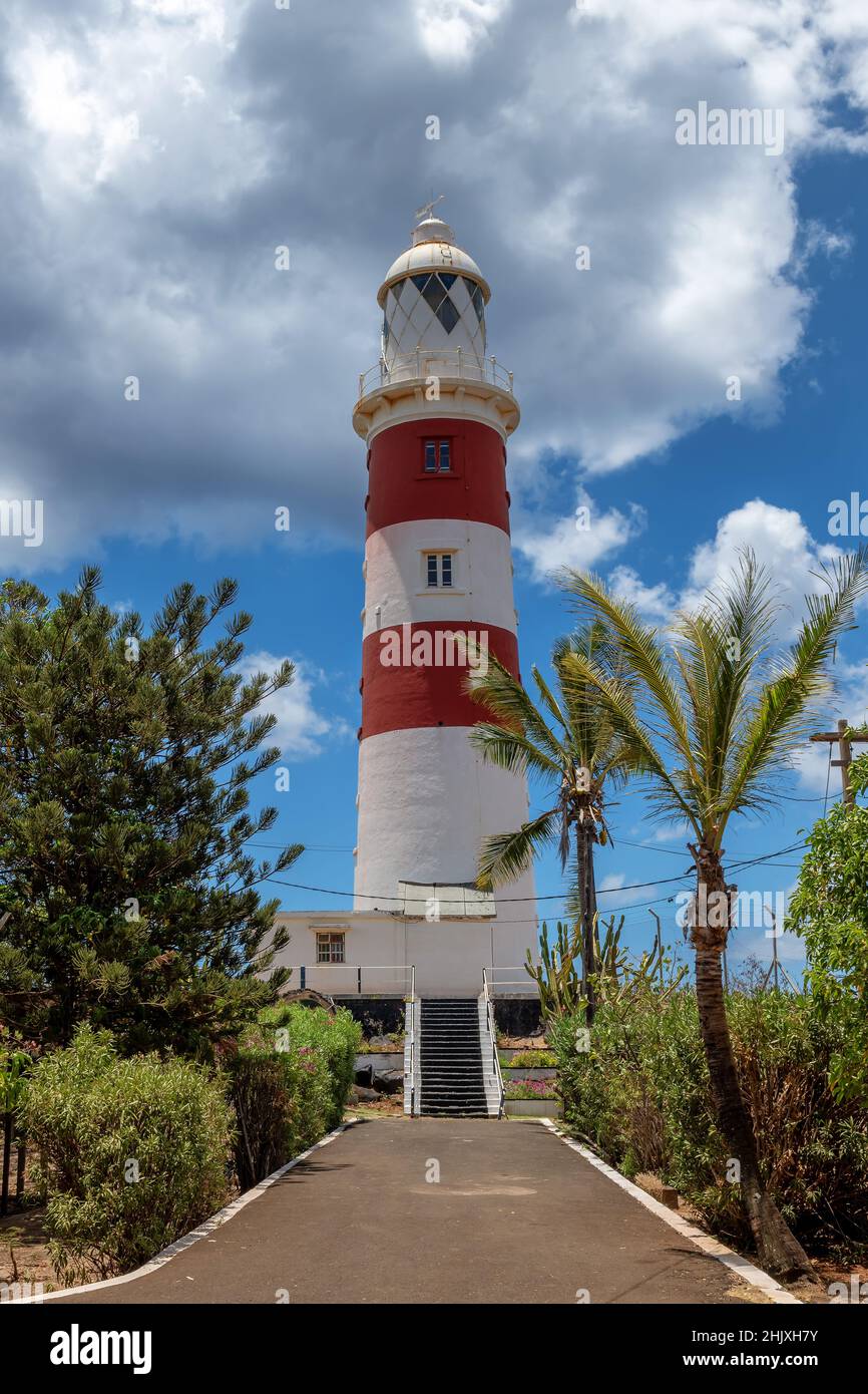 Magnifique phare de l'île Maurice. Banque D'Images