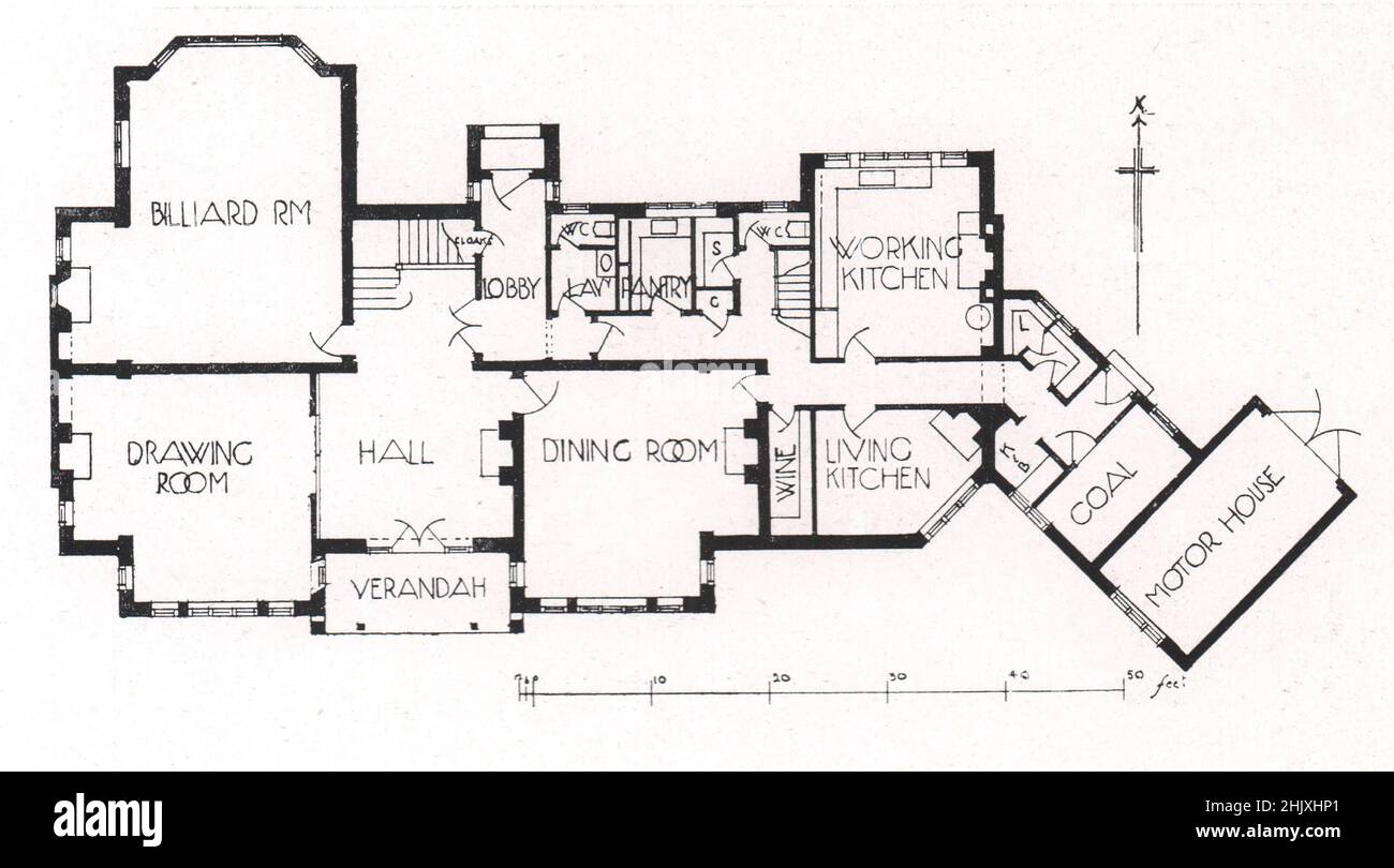 Maisons à Bickley, Kent. Londres. C. H. B. Quennell., architecte (1908) Banque D'Images