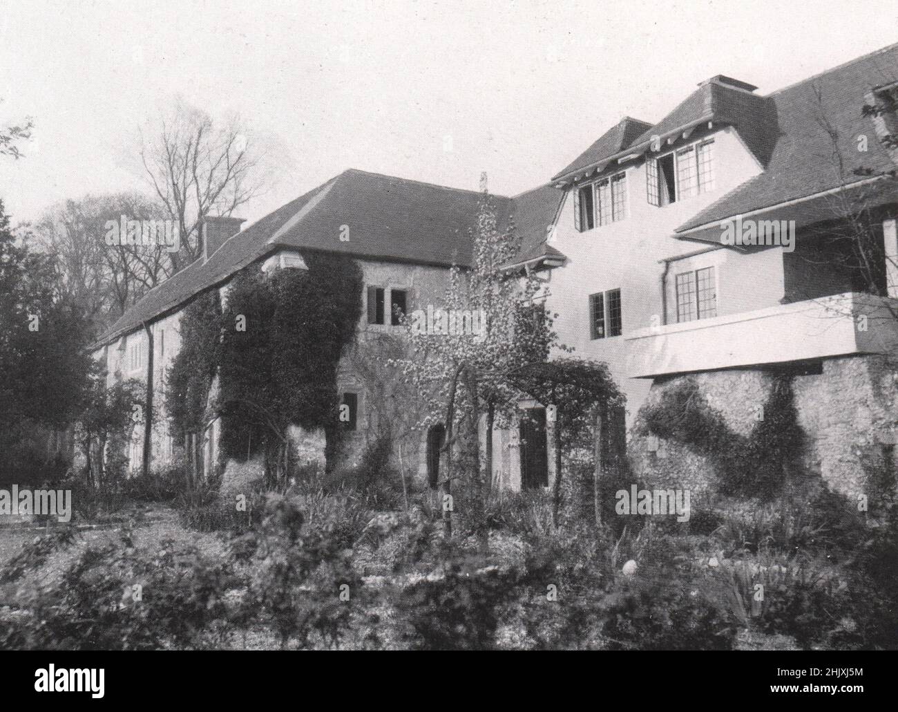 Kings Priory Langley, Herts - vue de l'ouest. Hertfordshire. Barry Parker et Raymond Unwin, Architectes (1908) Banque D'Images