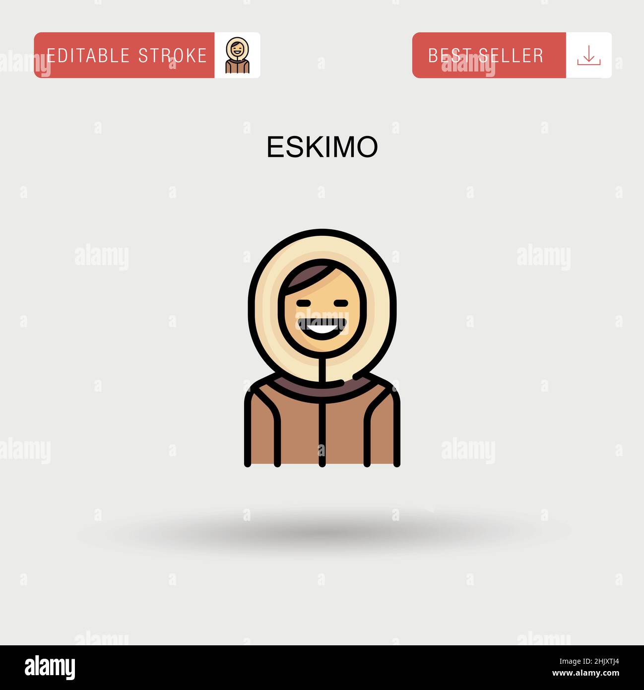 Eskimo simple vecteur icône. Illustration de Vecteur