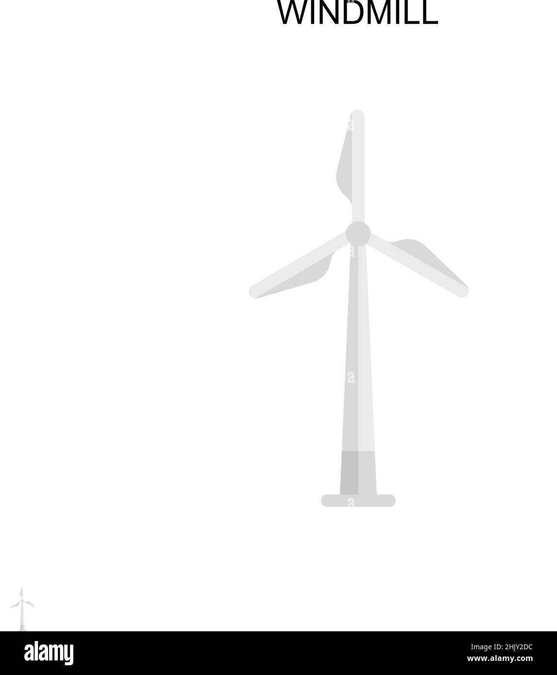 Icône de vecteur simple Windmill.Modèle de conception de symbole d'illustration pour élément d'interface utilisateur Web mobile. Illustration de Vecteur