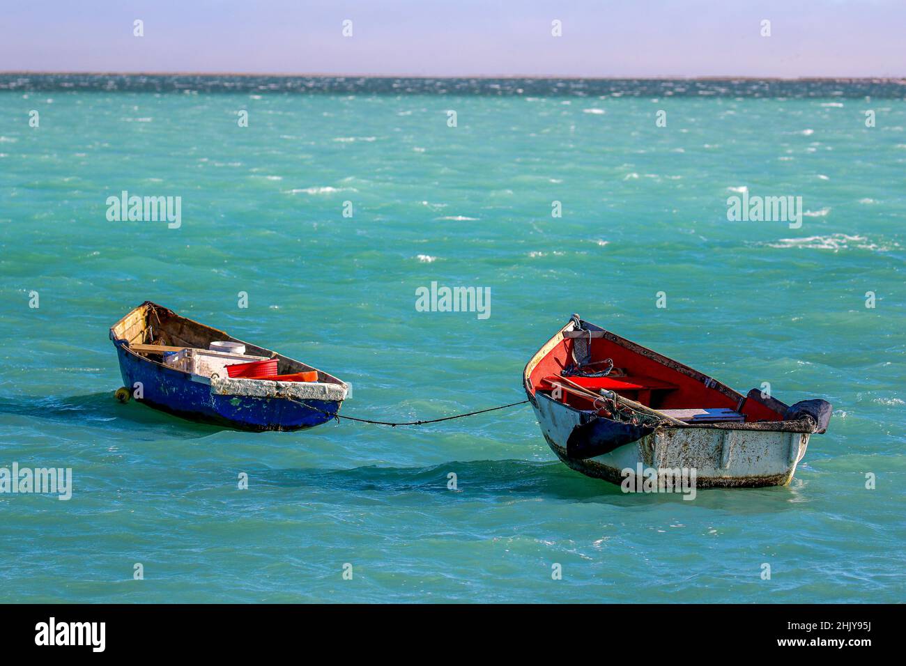 Bateaux de pêche, Walvis Bay, Namibie Banque D'Images