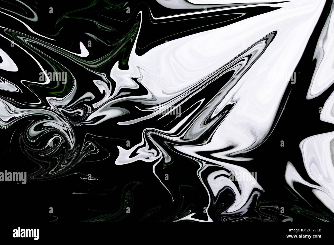 Formes psychédéliques blanches, Marbling numérique abstrait Banque D'Images