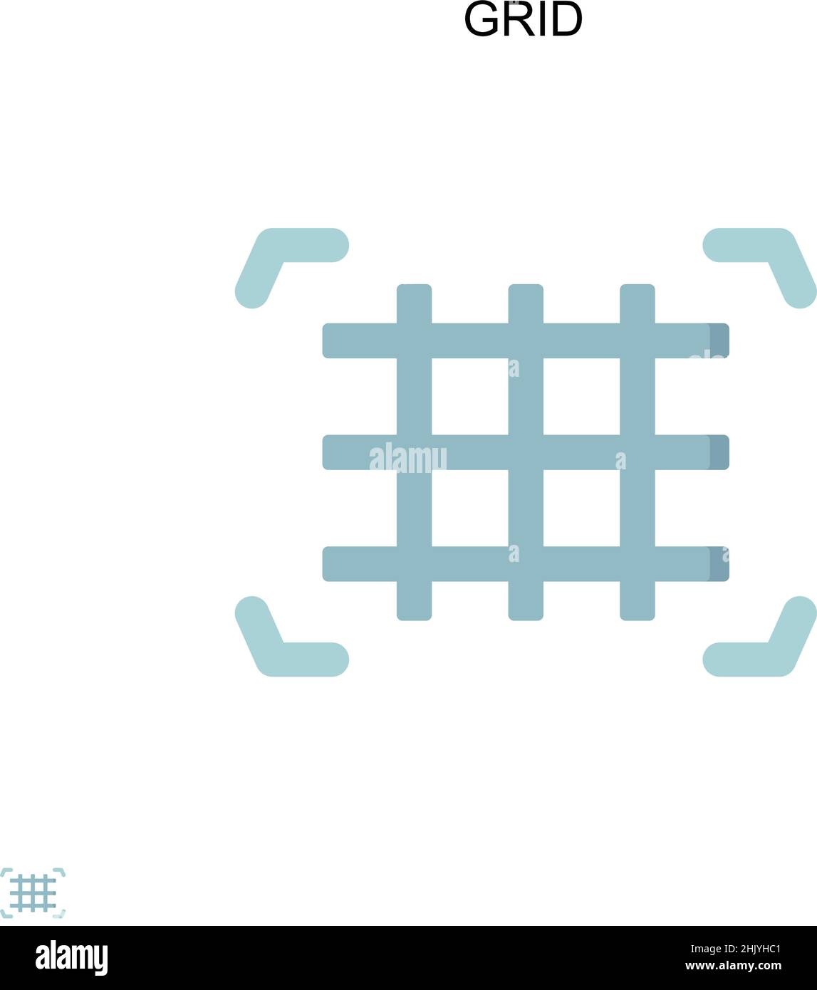 Icône de vecteur simple de grille.Modèle de conception de symbole d'illustration pour élément d'interface utilisateur Web mobile. Illustration de Vecteur