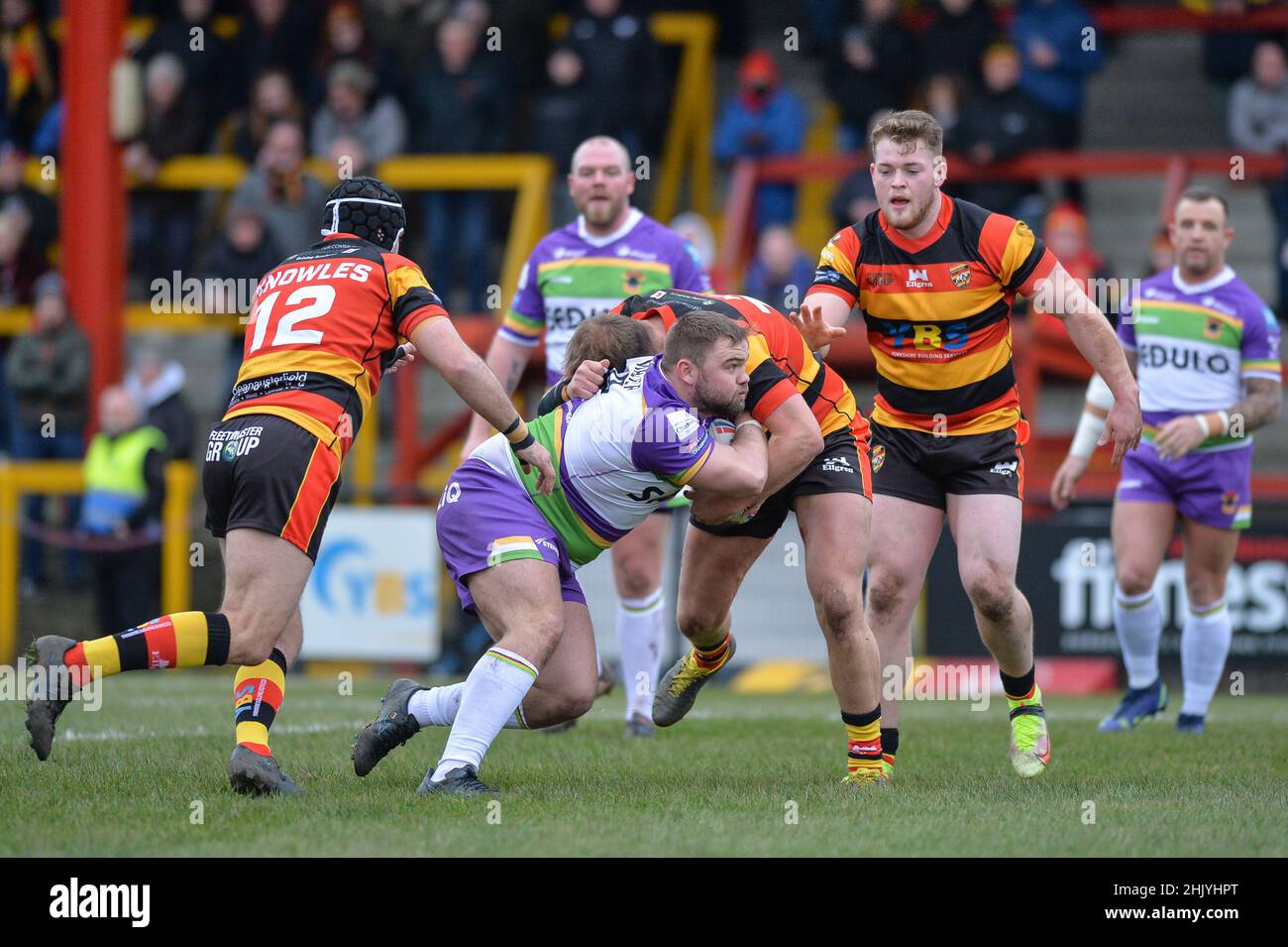 Dewsbury, Angleterre - 30 janvier 2022 - Ant Walker de Bradford Bulls en action pendant le championnat de rugby Betfred Round 1 Dewsbury Rams vs Bradford Bulls au stade Tetley, Dewsbury, Royaume-Uni Dean Williams Banque D'Images