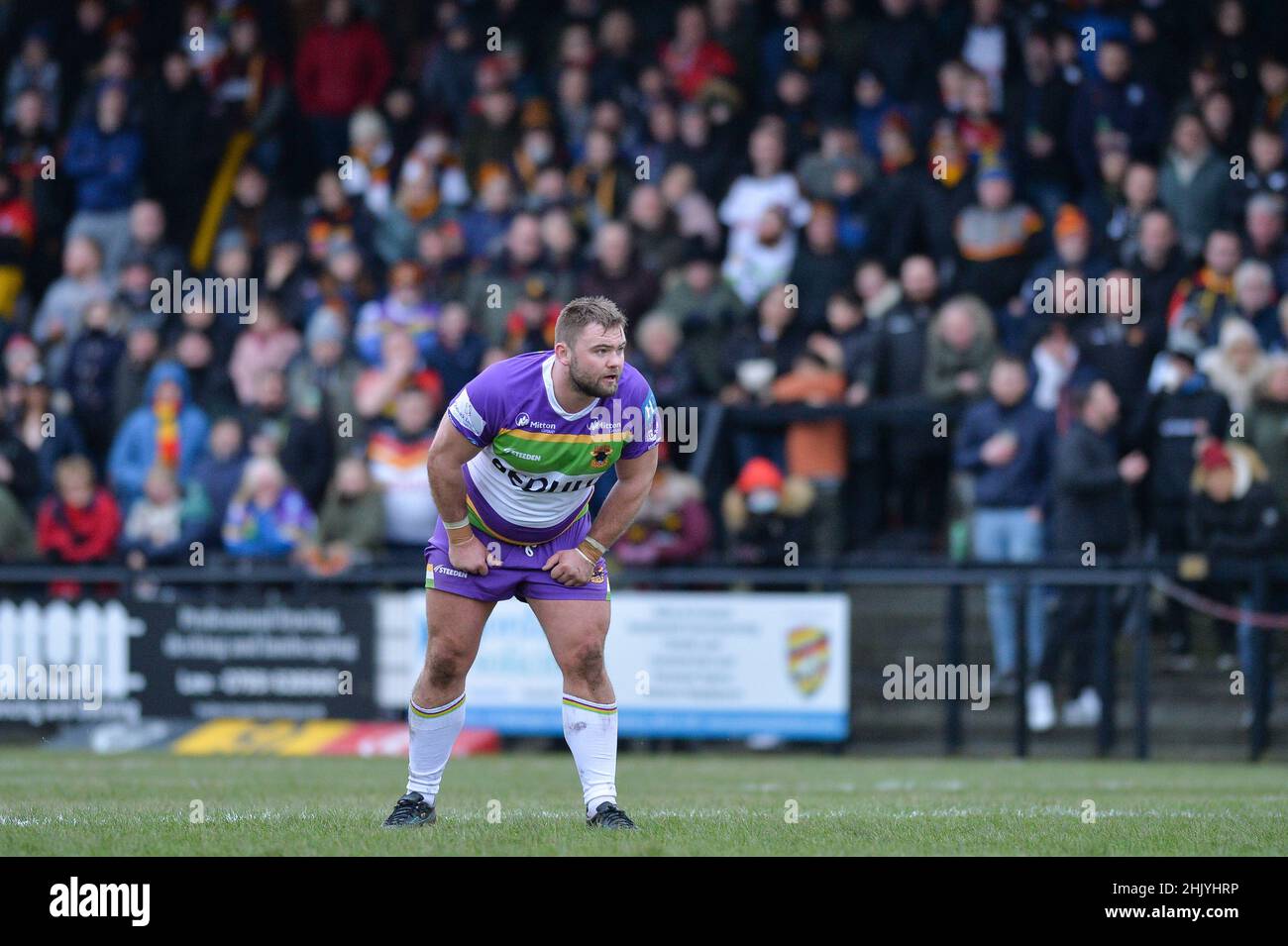 Dewsbury, Angleterre - 30 janvier 2022 - Ant Walker of Bradford Bulls pendant le championnat de rugby Betfred Round 1 Dewsbury Rams vs Bradford Bulls au stade Tetley, Dewsbury, Royaume-Uni Dean Williams Banque D'Images