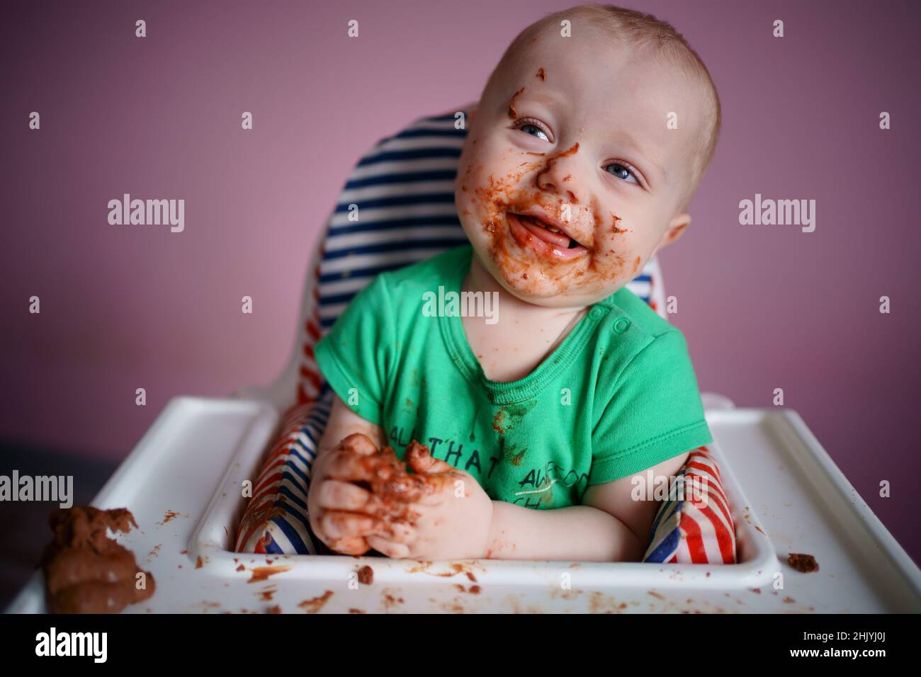 bébé coloré au chocolat Banque D'Images