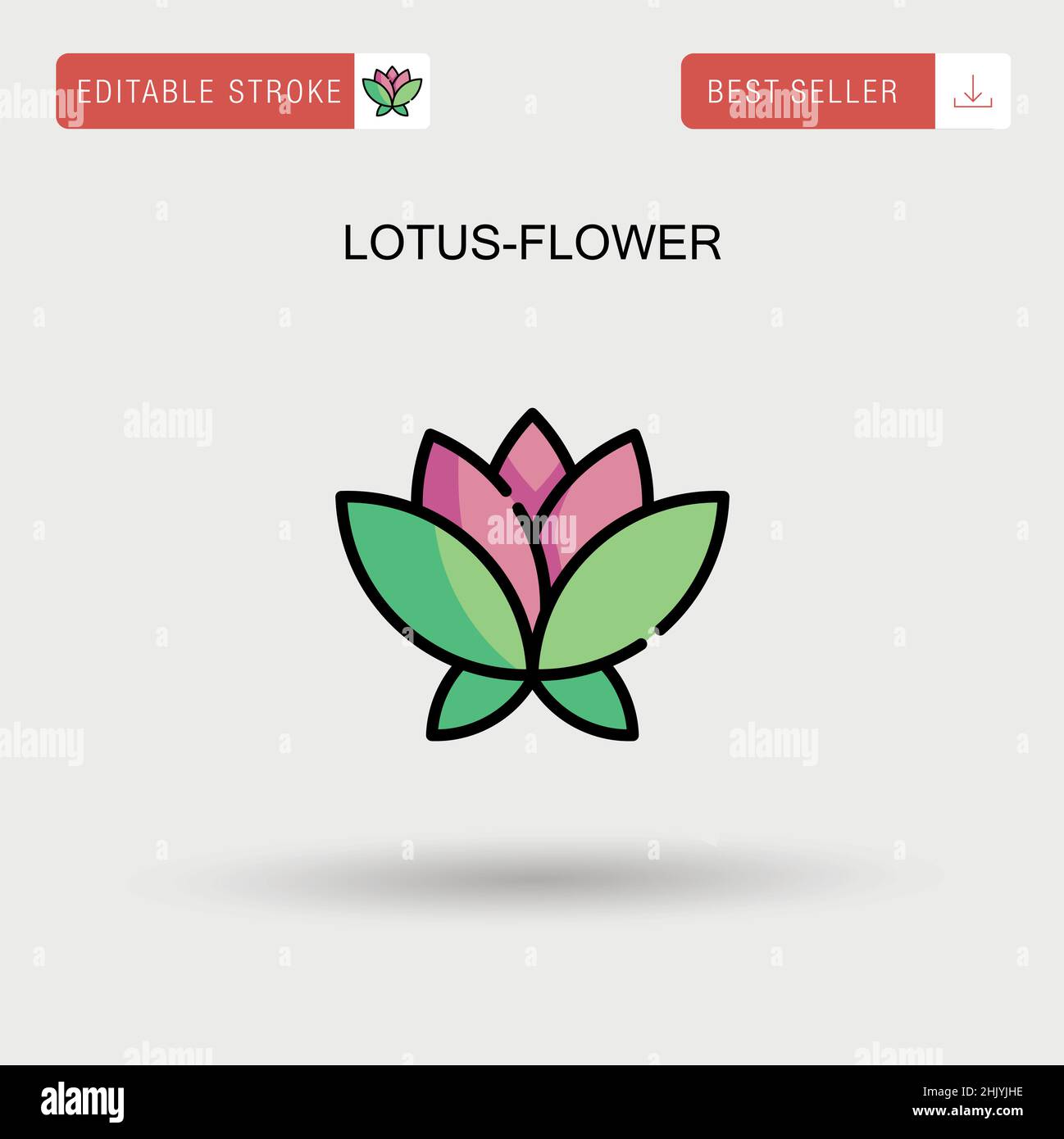 Icône de vecteur simple Lotus-flower. Illustration de Vecteur