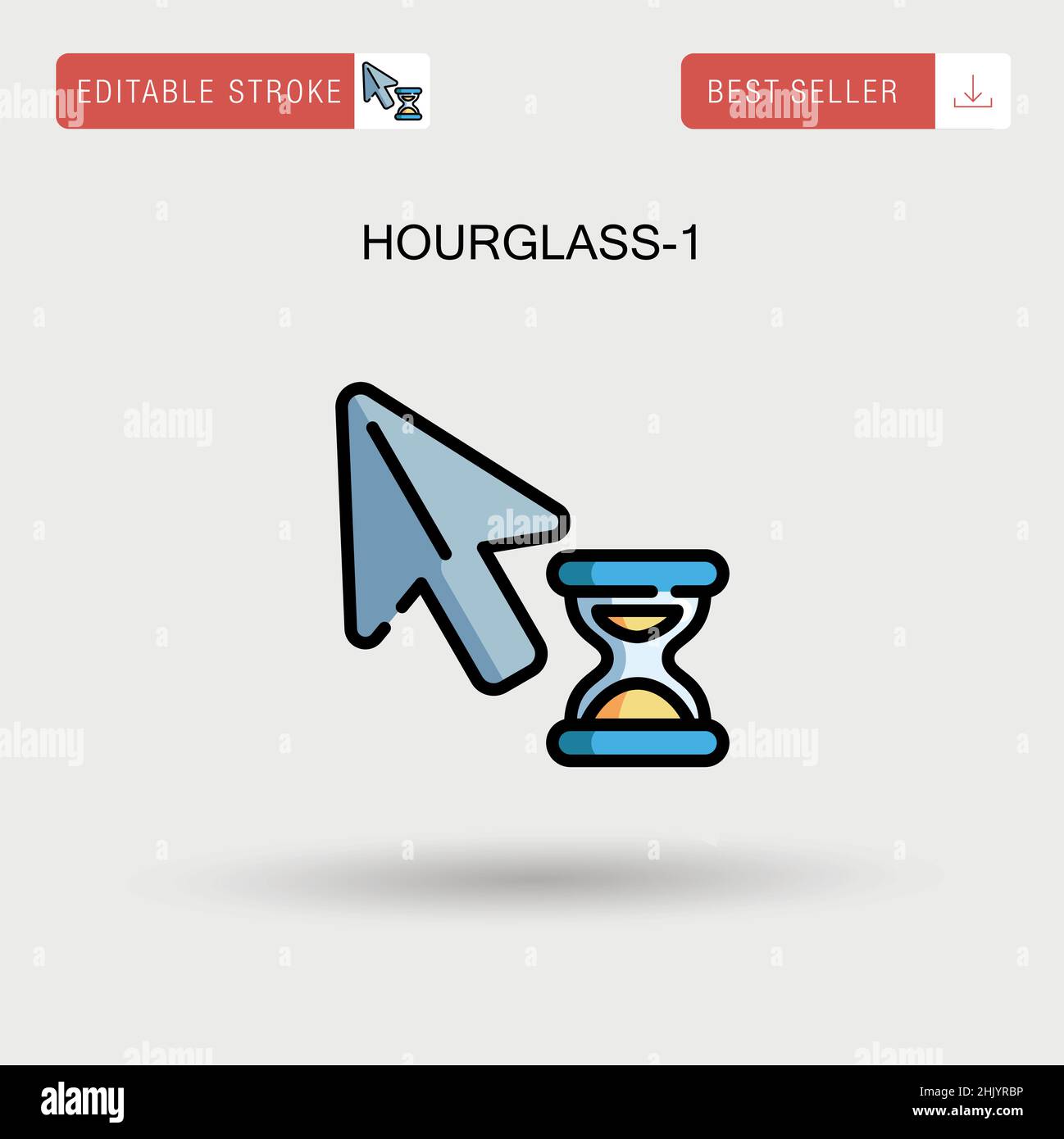 Icône de vecteur simple HourGlass-1. Illustration de Vecteur