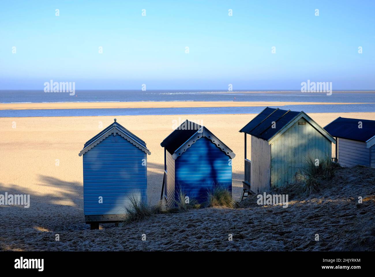 Wells-next-the-sea beach, North Norfolk, Angleterre Banque D'Images