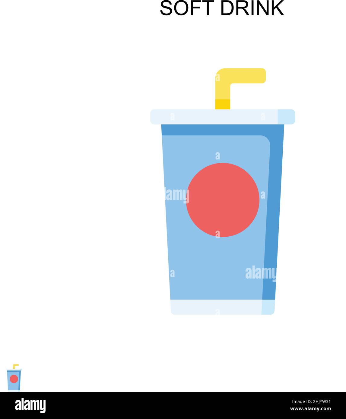 Icône de vecteur simple de boisson non alcoolisée.Modèle de conception de symbole d'illustration pour élément d'interface utilisateur Web mobile. Illustration de Vecteur