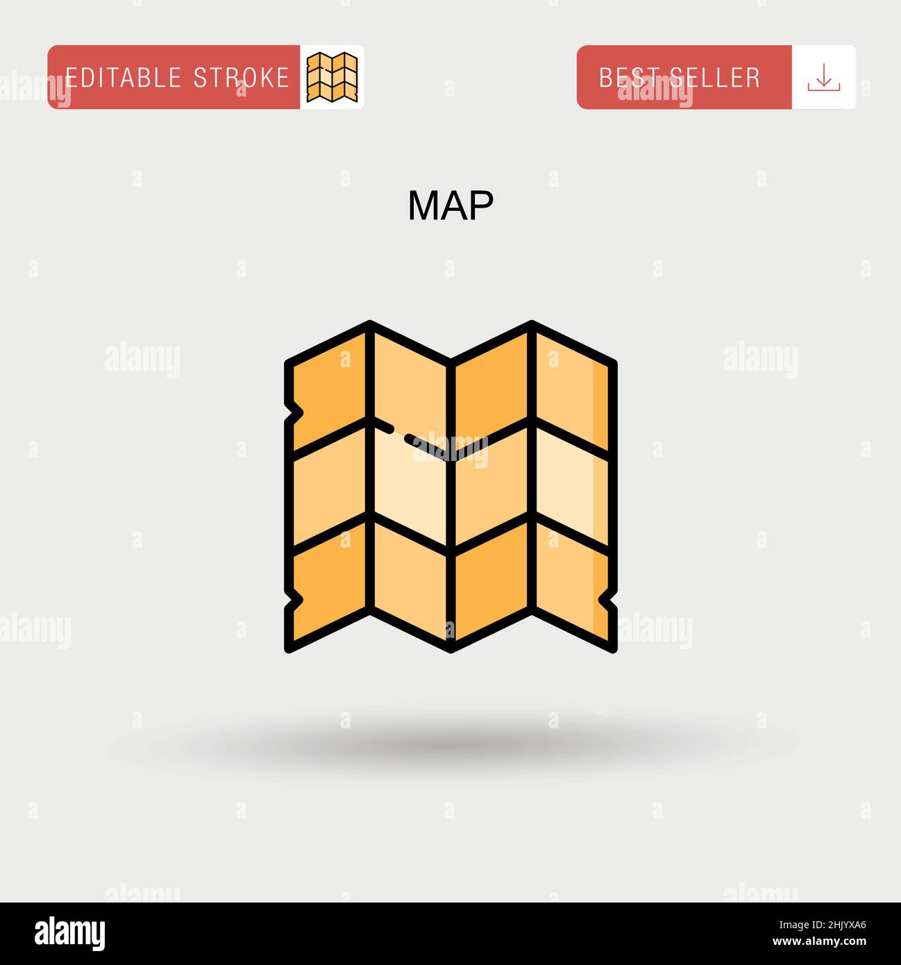 Icône de vecteur simple de carte. Illustration de Vecteur