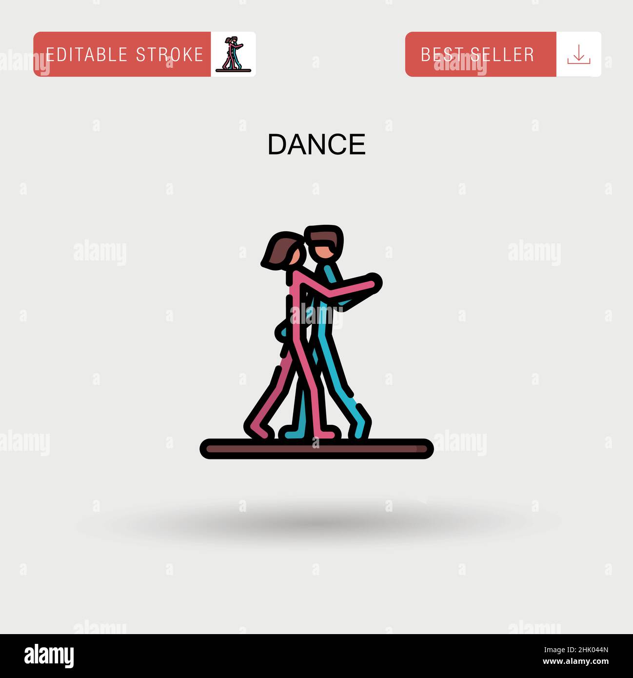 Icône de vecteur de danse simple. Illustration de Vecteur