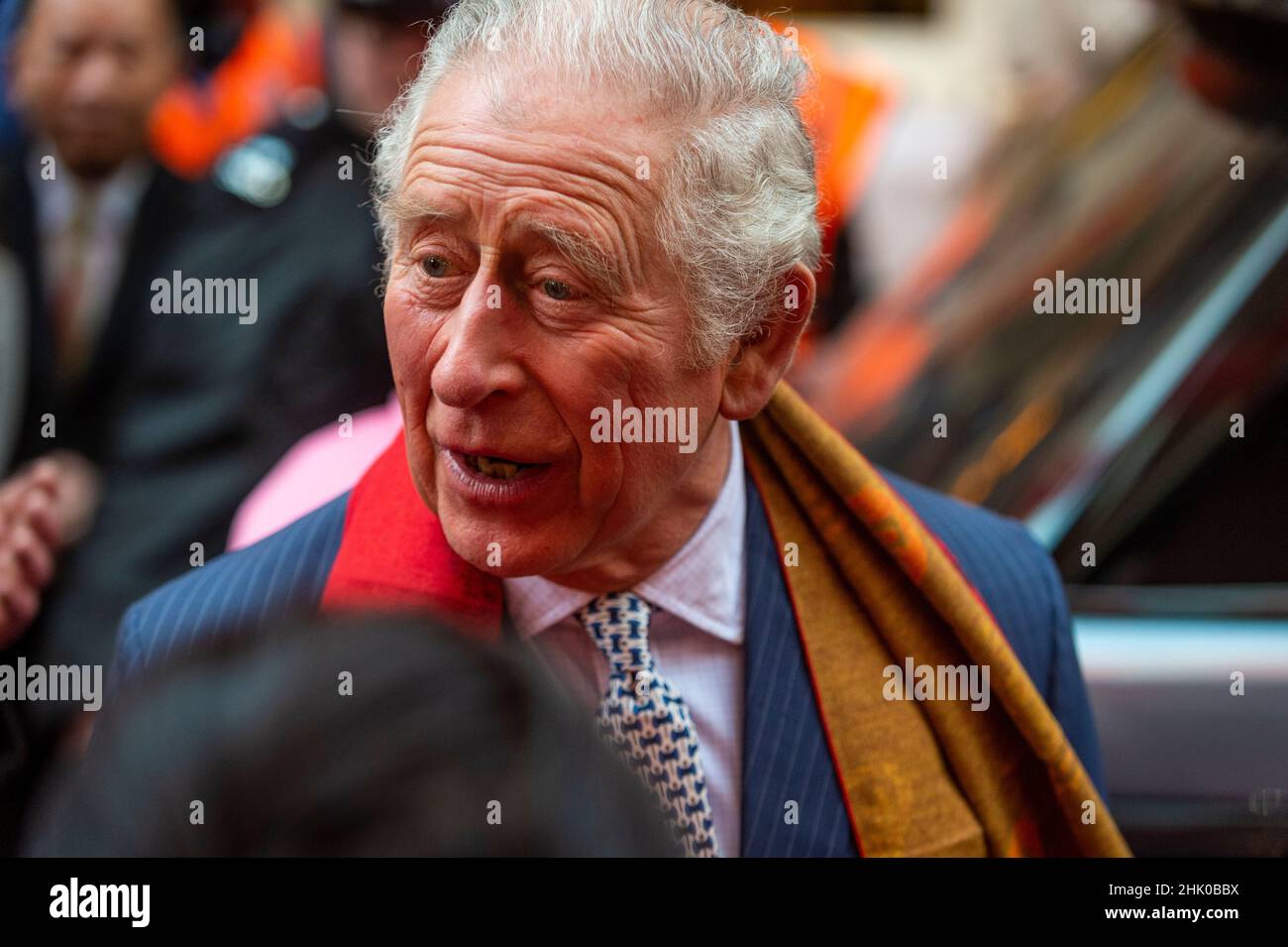 Londres, Royaume-Uni.1 février 2022.Le Prince de Galles rencontre des foules à Chinatown lors d'une visite pour célébrer le nouvel an lunaire, l'année du tigre.Credit: Stephen Chung / Alamy Live News Banque D'Images