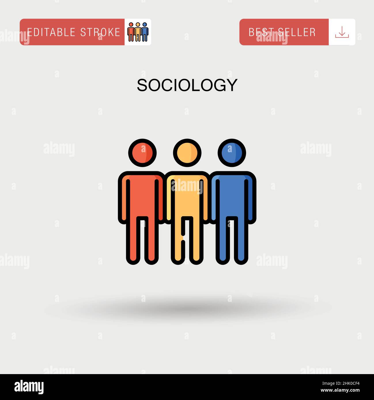 Icône de vecteur simple de sociologie. Illustration de Vecteur