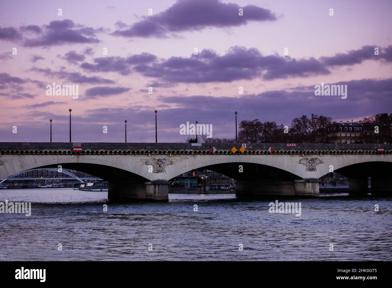 Pont d'Iena sur Seine, Paris Ile de France Banque D'Images
