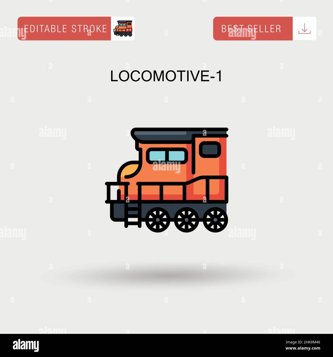 Icône de vecteur simple de locomotive-1. Illustration de Vecteur