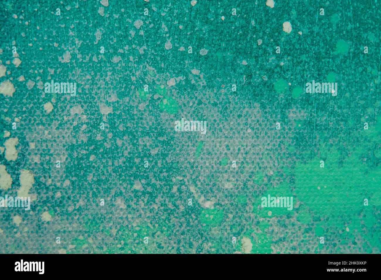 Toile colorée verte turquoise abstraite peinture grunge texture Banque D'Images