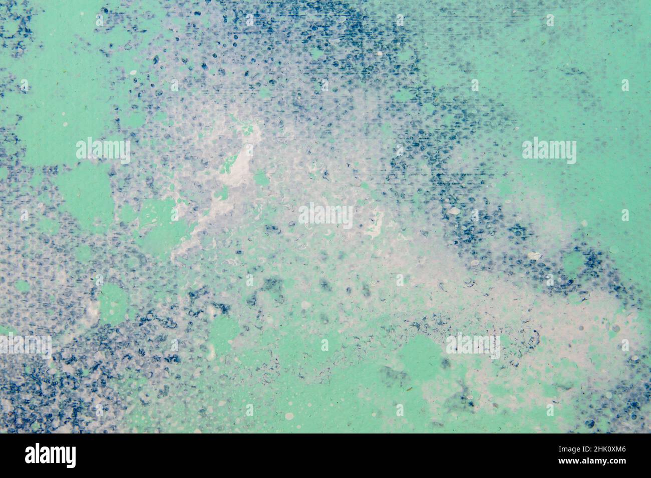 Toile colorée verte turquoise abstraite peinture grunge texture Banque D'Images