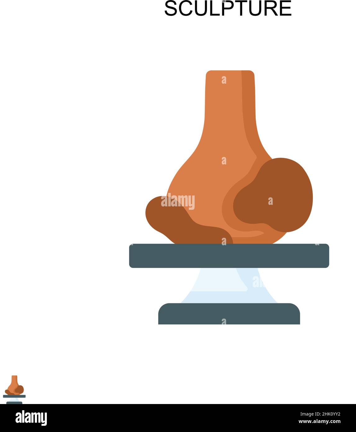 Sculpture simple icône de vecteur.Modèle de conception de symbole d'illustration pour élément d'interface utilisateur Web mobile. Illustration de Vecteur