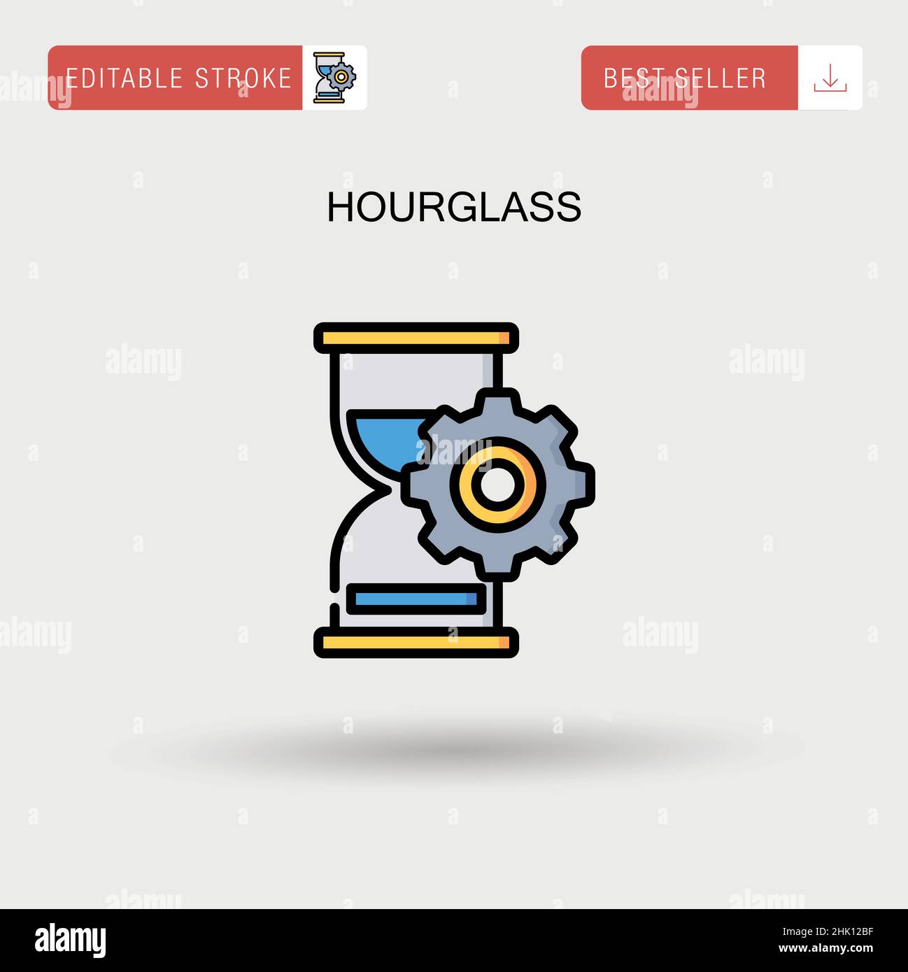 Icône de vecteur simple HourGlass. Illustration de Vecteur