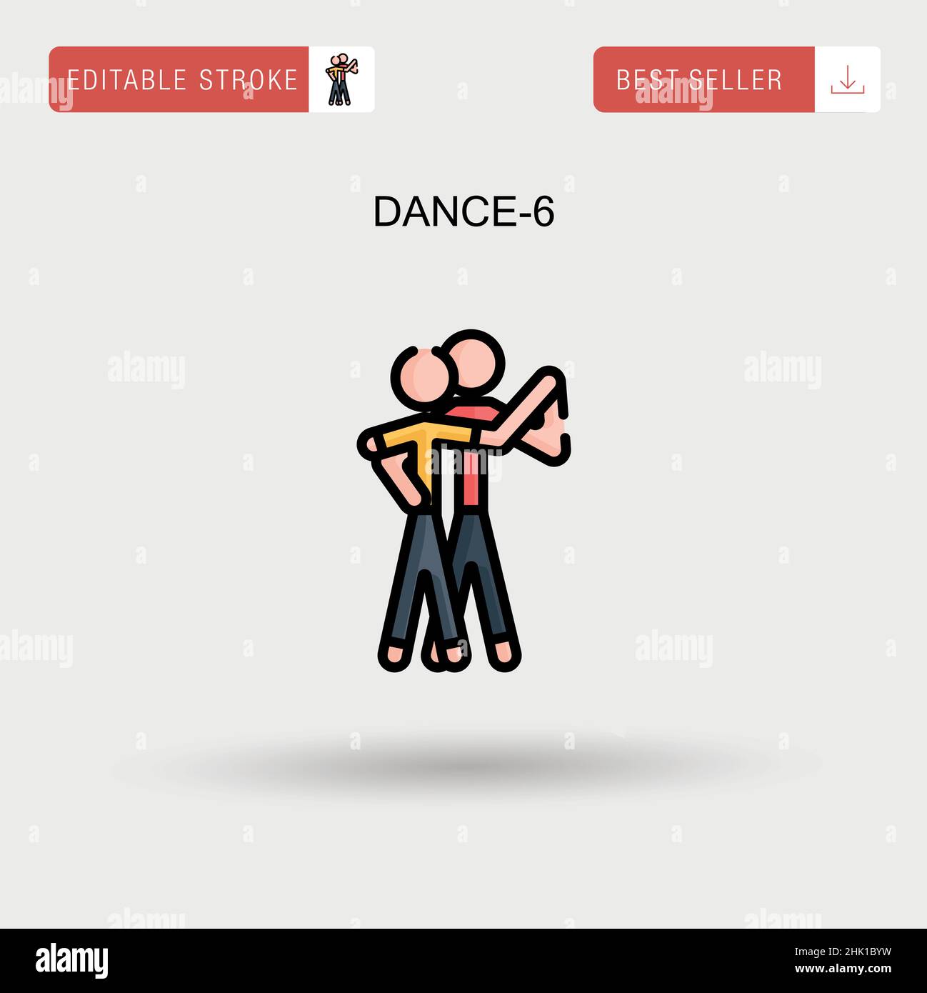 Icône de vecteur simple Dance-6. Illustration de Vecteur