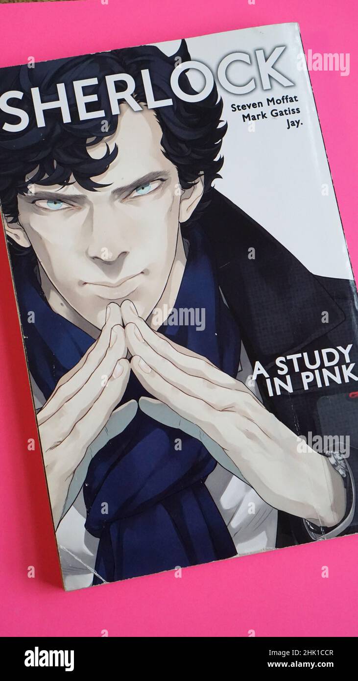 Sherlock, A Study in Pink, un roman graphique de Steven Moffatt et Mark Getiss Jay. Banque D'Images