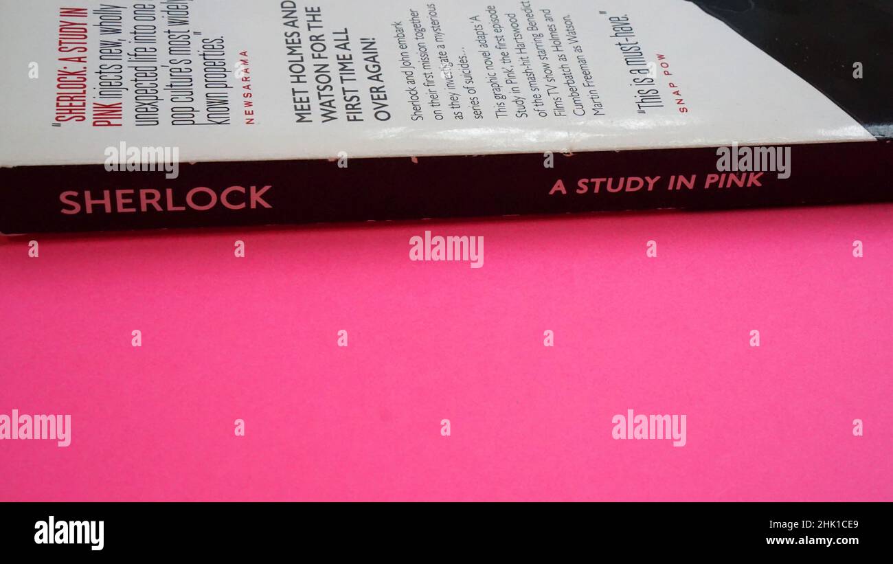 Sherlock, A Study in Pink, un roman graphique de Steven Moffatt et Mark Getiss Jay. Banque D'Images