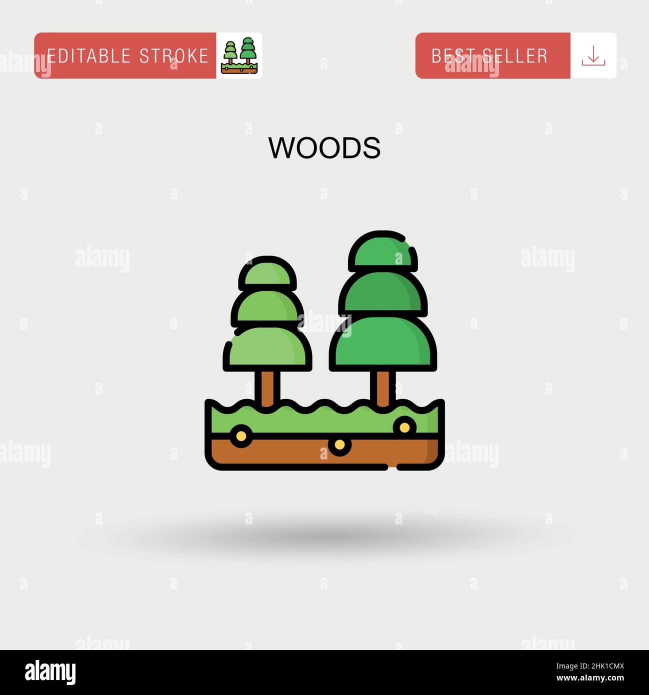 Icône de vecteur simple Woods. Illustration de Vecteur