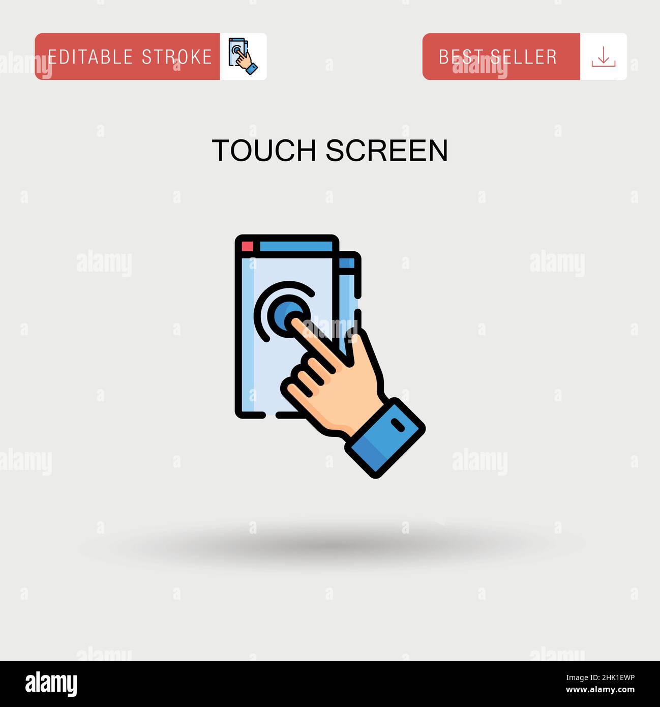 écran tactile virtuel Banque d'images vectorielles - Alamy