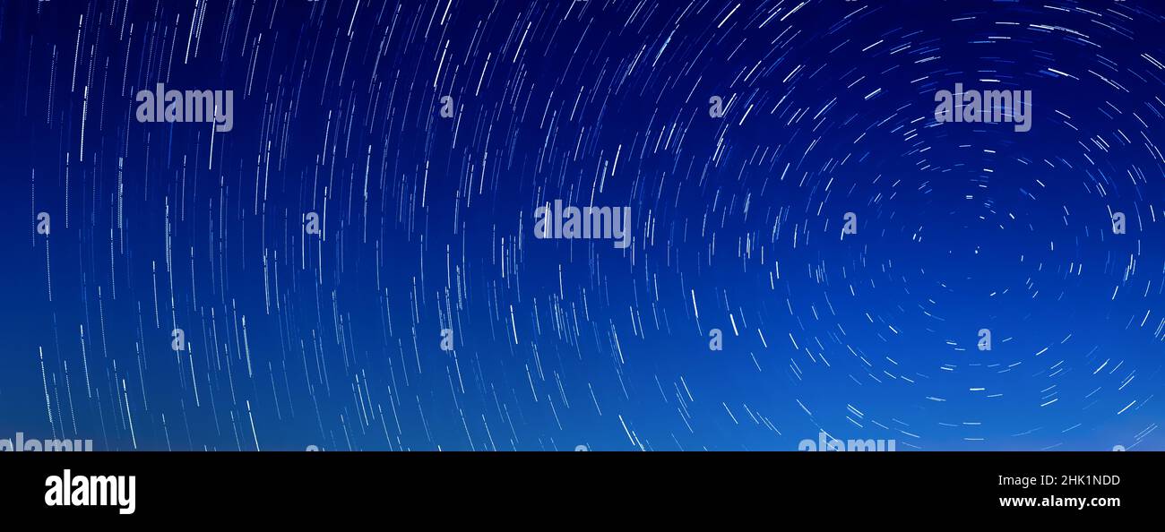 Star Trails autour de Polaris ou Northern Star Banque D'Images