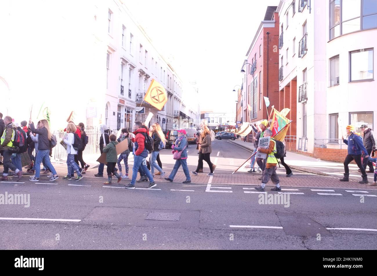 Manifestation de rébellion d'extinction à Southampton, centre-ville Banque D'Images