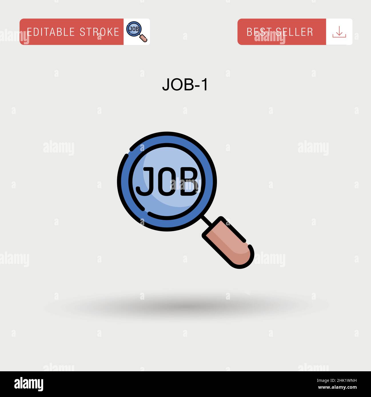 Job-1 icône de vecteur simple. Illustration de Vecteur