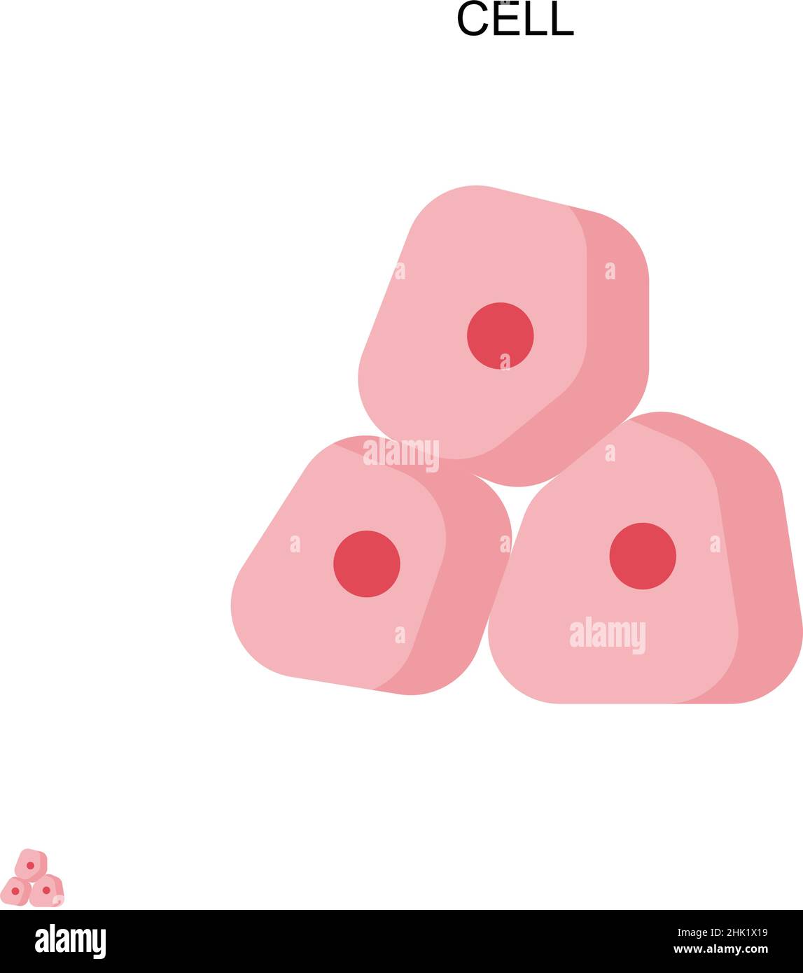 Icône de vecteur simple de cellule.Modèle de conception de symbole d'illustration pour élément d'interface utilisateur Web mobile. Illustration de Vecteur