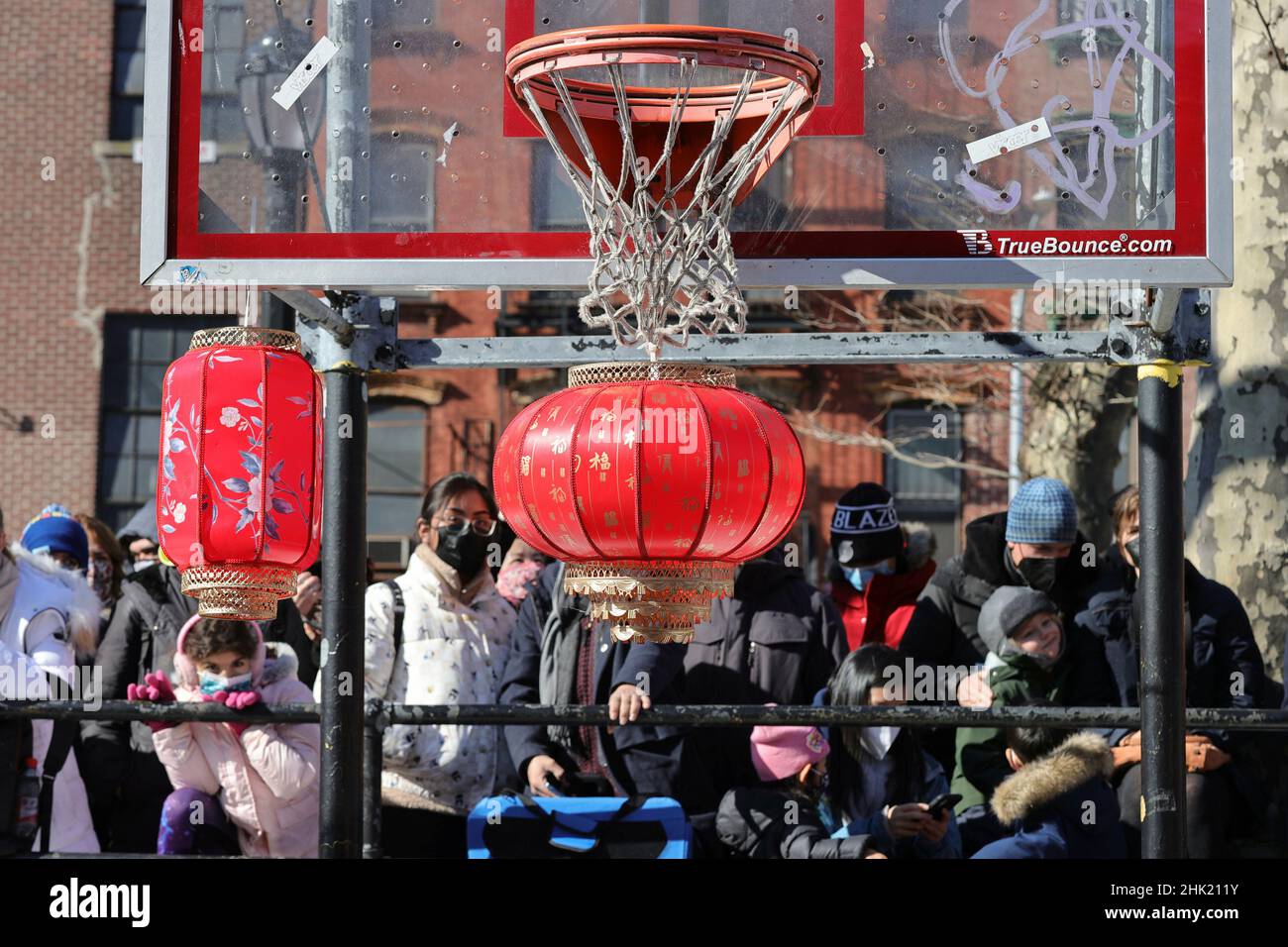 Sara D. Roosevelt Park, New York, États-Unis, le 01 février 2022 - les invités et le maire de New York Eric Adams prononcera des remarques à la cérémonie de Firecracker Lunaire New Years de Better Chinatown USA et au festival culturel Today à New York.Photo: Crédit PHOTO Giada Papini/EuropaNewswire OBLIGATOIRE. Banque D'Images