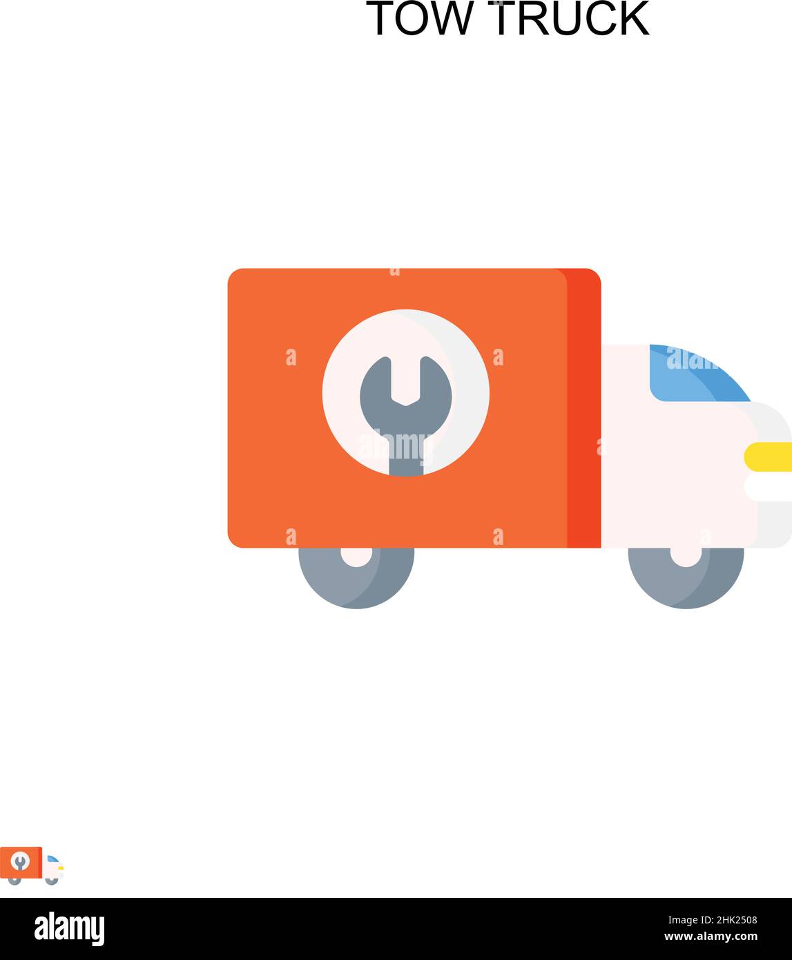 Icône de vecteur simple de chariot de remorquage.Modèle de conception de symbole d'illustration pour élément d'interface utilisateur Web mobile. Illustration de Vecteur