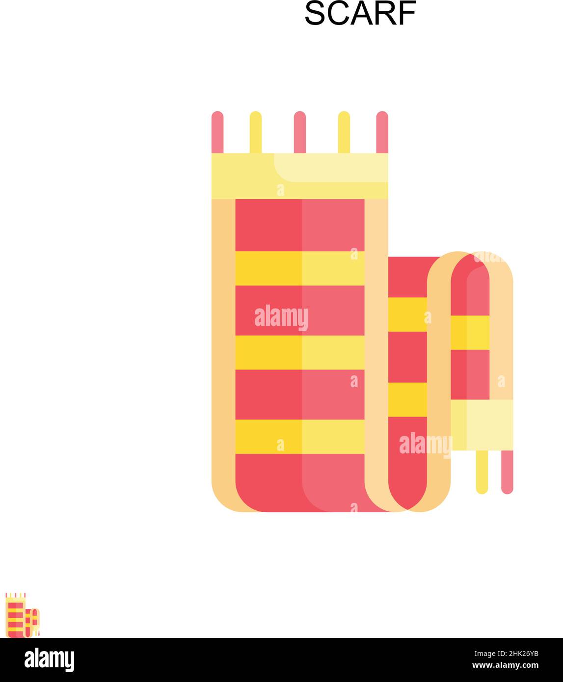 Icône vecteur simple de l'écharpe.Modèle de conception de symbole d'illustration pour élément d'interface utilisateur Web mobile. Illustration de Vecteur