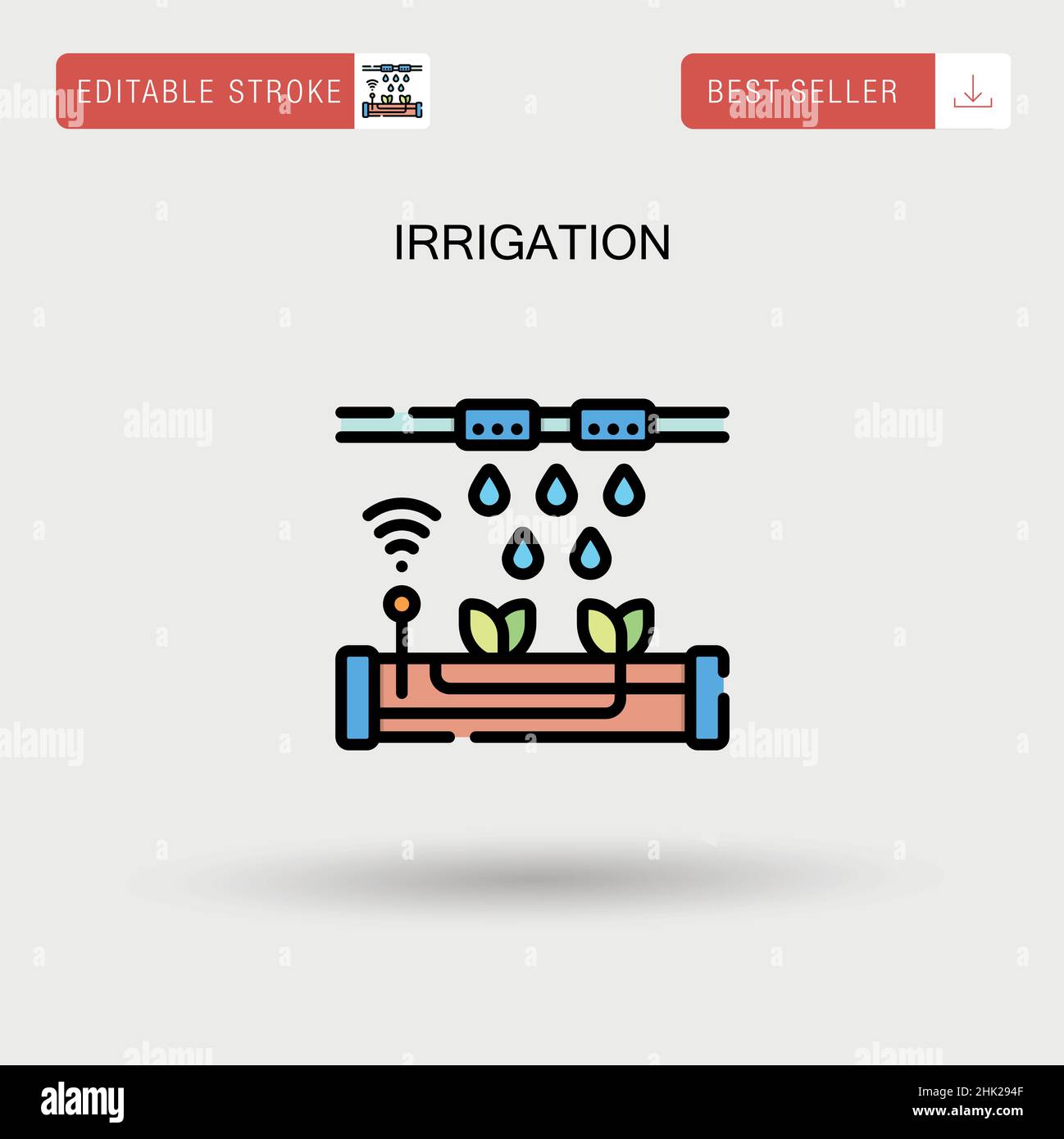 Icône de vecteur simple d'irrigation. Illustration de Vecteur