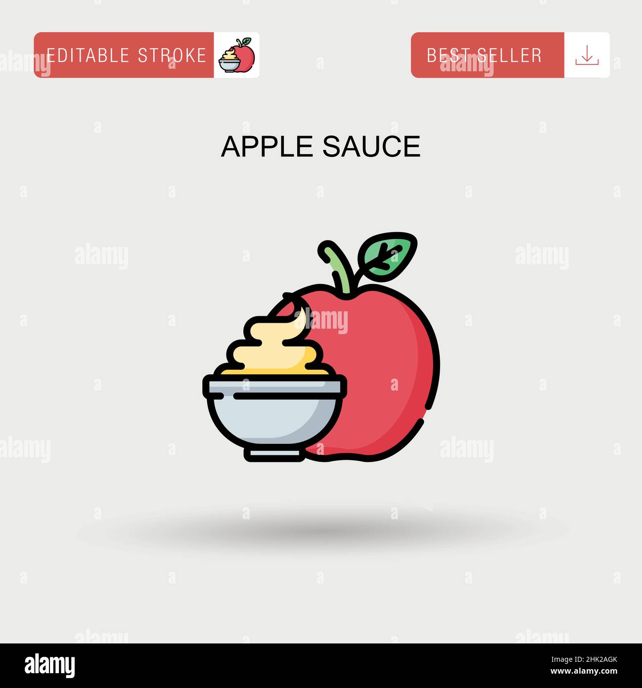 Compote de pommes Banque d'images vectorielles Alamy