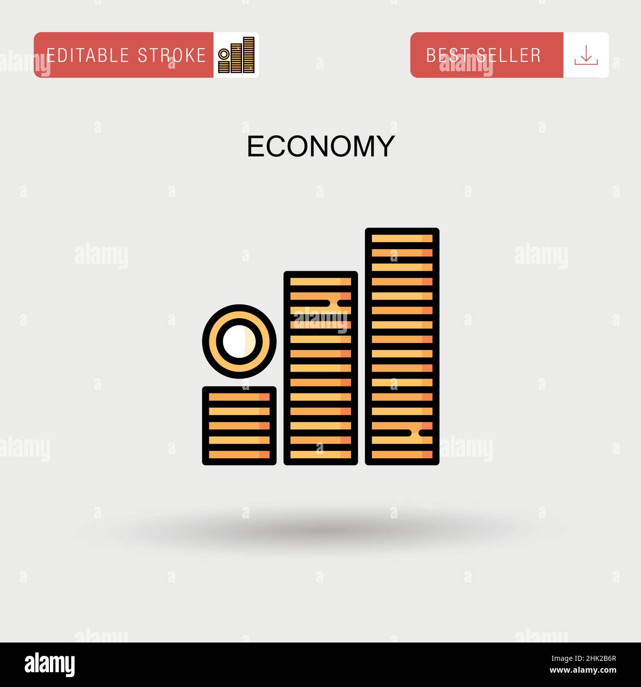 Icône vecteur simple économique. Illustration de Vecteur