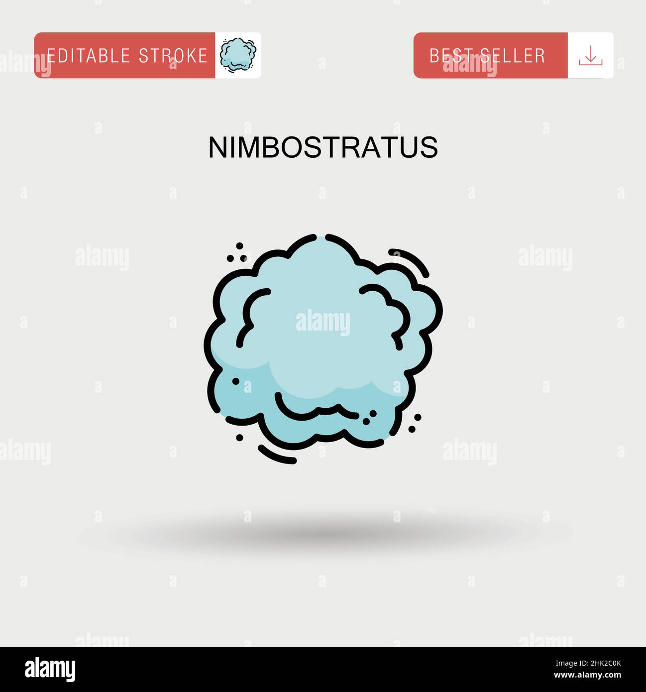 Nimbostratus icône de vecteur simple. Illustration de Vecteur